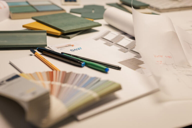 Pläne und Muster eines Architektur Projektes